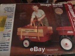 Radio flyer vintage red wagon trailer NIB