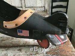 Rare And Unique Vintage Unrestored Child's Pedal Car Airplane Tiger Shark