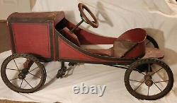 Rare Antique Vtg 1920s Wooden Racer Pedal Car Glascock Bros Mfg. Co Muncie, IN