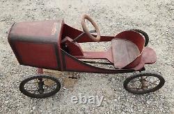 Rare Antique Vtg 1920s Wooden Racer Pedal Car Glascock Bros Mfg. Co Muncie, IN