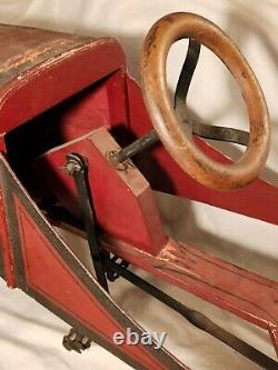Rare Antique Vtg 1920s Wooden Racer Pedal Car Glascock Bros Mfg. Co Muncie, IN