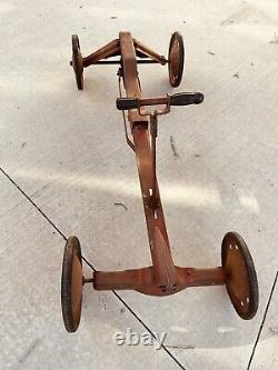 Rare Fabulous Vintage Childs Irish Mail Ride On Metal Scooter Bicycle