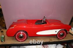 Rare Large 52 Vintage 1956 Eska Chevrolet Corvette Dealer Display Non Pedal Car