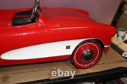 Rare Large 52 Vintage 1956 Eska Chevrolet Corvette Dealer Display Non Pedal Car