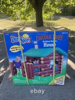 Rare New In Box Vintage 1997 DuraSport Hasbro Inflatable Vinyl Lincoln Log Cabin