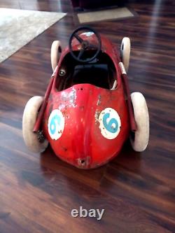 Rare Original Vintage 50's Ferrari Tipo 500 F2 Racer Pedal Car