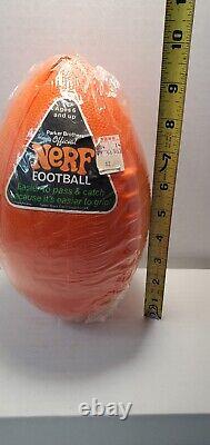 Rare Vintage 1970s Factory Sealed Parker Brothers Nerf Football Squeezer Orange
