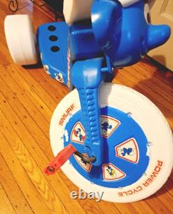 Rare Vintage 1982 Smurf Power Cycle Big Wheel 3 Wheel Coleco 80's Toys Figure
