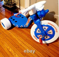 Rare Vintage 1982 Smurf Power Cycle Big Wheel 3 Wheel Coleco 80's Toys Figure