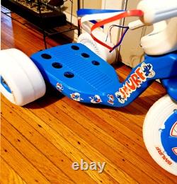 Rare Vintage 1982 Smurf Power Cycle Big Wheel 3 Wheel Coleco 80's Toys Figure