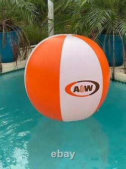 Rare Vintage 1983 A&W Root Beer 48in Beach Ball Inflatable Store Display Sign