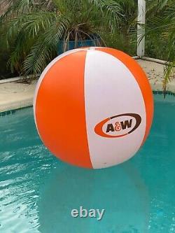 Rare Vintage 1983 A&W Root Beer 48in Beach Ball Inflatable Store Display Sign
