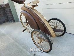 Rare Vintage 20 Art Deco Streamline 30's Tricycle