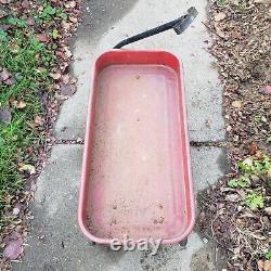 Rare Vintage Antique Western Flyer Champ Red Metal Pull Wagon 1950's Original