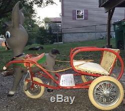 Rare Vintage Donkey Ride-on Pedal Cart Peddle Car Gumont Bologna Italy