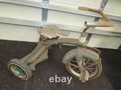 Rare Vintage EVANS GREEN Tricycle Trike Metal Antique