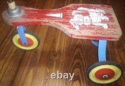 Rare Vintage FAO Schwarz 1920's / 1930's Wood Toy Scooter Tricycle Trike Germany