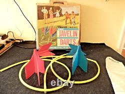 Rare Vintage Hasbro Javelin Darts Box & Plastic parts & Instructions