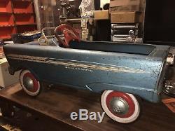Rare Vintage Holiday Ball Bearing Peddle Car
