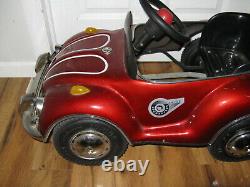 Rare Vintage Junior Sportster VW Volkswagen Beetle Bug Pedal Car Big Red TS-110