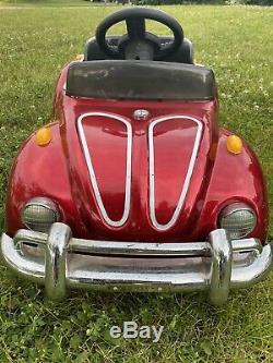 Rare Vintage Junior Sportster VW Volkswagen Beetle Pedal Car Big Red