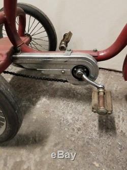 Rare Vintage Junior Toy Corp. Pre-1950 Chain Driven Tricycle