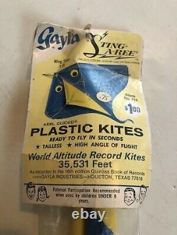Rare Vintage New In Package 1972 Gayla Sting-A-Ree Stingray Plastic Kite No 113