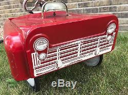 Rare Vintage No. 9 Fire House Fire Chief Pedal Car In Great Shape