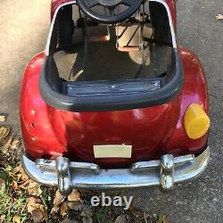 Rare Vintage Red VW Beetle Junior Sportster Pedal Car