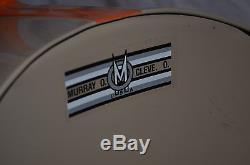 Rare Vintage c1940 Murray Steelcraft Pedal Car Air Plane-Restored Tan/Orange