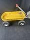Rare Yellow Vintage Antique Western Flyer Champ Metal Pull Wagon