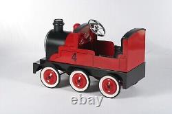 Red Classic Vintage-Style Metal Train Pedal Car Full Size Perfect Gift Choice