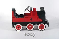 Red Classic Vintage-Style Metal Train Pedal Car Full Size Perfect Gift Choice