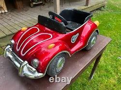 Red Vintage Junior Sportster VW Volkswagen Beetle Bug Pedal Car T-100