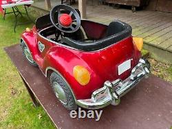 Red Vintage Junior Sportster VW Volkswagen Beetle Bug Pedal Car T-100