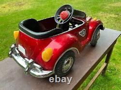 Red Vintage Junior Sportster VW Volkswagen Beetle Bug Pedal Car T-100