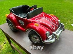 Red Vintage Junior Sportster VW Volkswagen Beetle Bug Pedal Car T-100