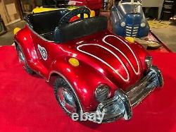 Red Vintage Junior Sportster VW Volkswagen Beetle Bug Pedal Car T-100