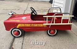 Roadmaster AMF Fire Truck Pedal Car 1960's Vintage Engine No 508 Toy Great Shape