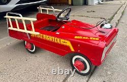 Roadmaster AMF Fire Truck Pedal Car 1960's Vintage Engine No 508 Toy Great Shape