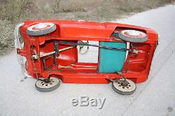 Russian Pedal Car Moskvitch Vintage Soviet Ussr Metal Toy Very Rare 1970