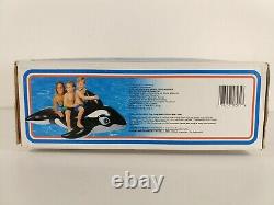 SEALED Vtg 90's Intex The Wet Set Orca Whale Ride On Inflatable 84 x 43 #58561