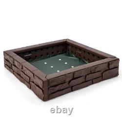 Sandbox with Cover and Bottom Liner 47 x 47 HDPE Kids Square Sandbox