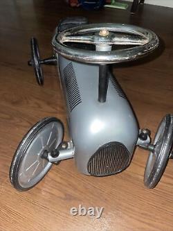 Schylling Silver Racecar Metal Speedster, Rare, Hard To Find, Vintage Kids Toy