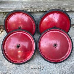 Set Of 4 Vintage 12 Official Soap Box Derby Wheels & Tires SEE DESCRIPTION