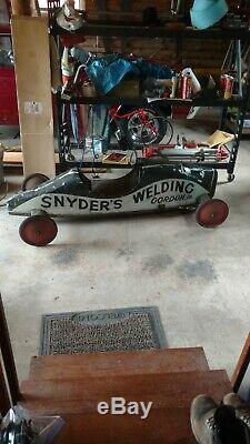 Soap box derby car antique early 1950 s race track gravity hill roller vintage