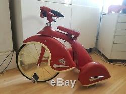 Stunning Sky King vintage-style red pedal toy tricycle by Airflow Collectibles