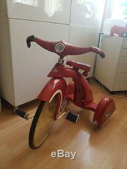 Stunning Sky King vintage-style red pedal toy tricycle by Airflow Collectibles