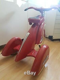 Stunning Sky King vintage-style red pedal toy tricycle by Airflow Collectibles