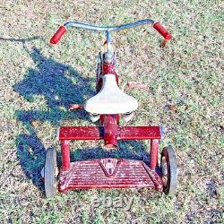 Super RARE Ride Vintage 1950's AMF Junior Rocket Tricycle Red & White Pedals